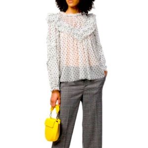 Beautiful Ulla Johnson polka dot ruffle top
